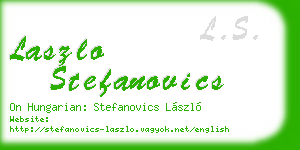 laszlo stefanovics business card
