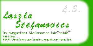 laszlo stefanovics business card